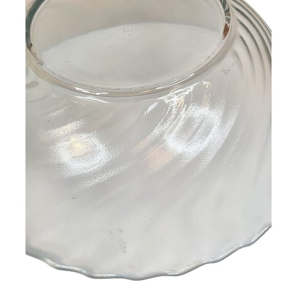 Arcoroc USA Clearbrook Saled Bowl, Glass Mixing Bowl Set 10" Diameter Frosted Sw - Picture 4 of 5